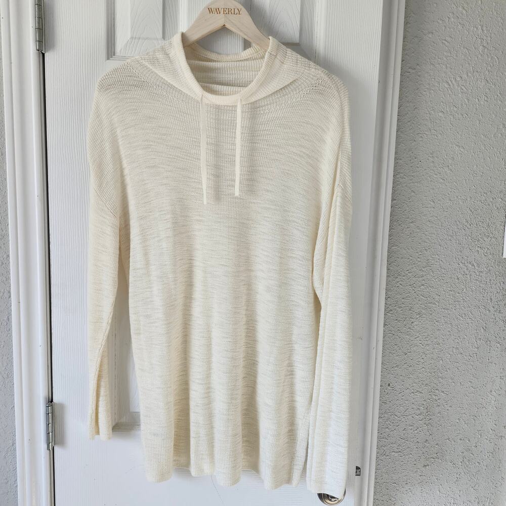 Lou & Grey Ribbed Tunic Sweater Hoodie Sz M